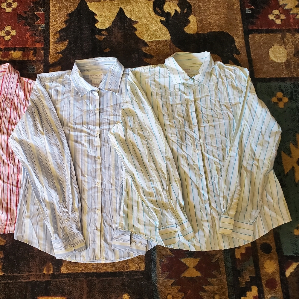 Lot of 2 Worthington dress shirts women size 14